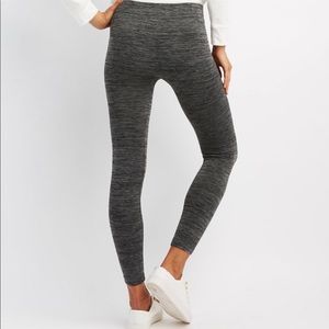 Gray Leggings Fleece Lined for Yoga Gym! NWT! S/M